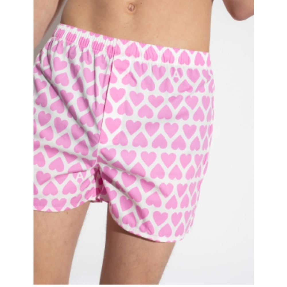 Ami Alexandre Mattiussi Pink Boxers With Motif Of Hearts; NWT - Picture 3 of 10